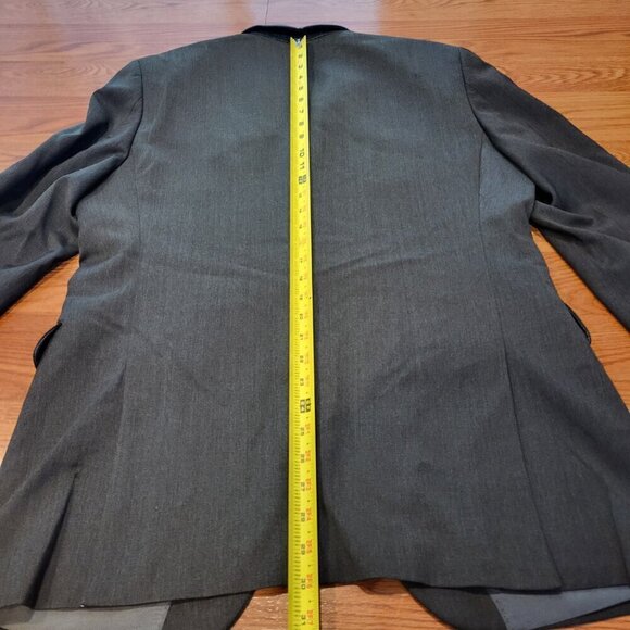 Banana Republic Tailored Fit Blazer 42R Gray Wool White Viscose Sport Coat - Picture 11 of 15